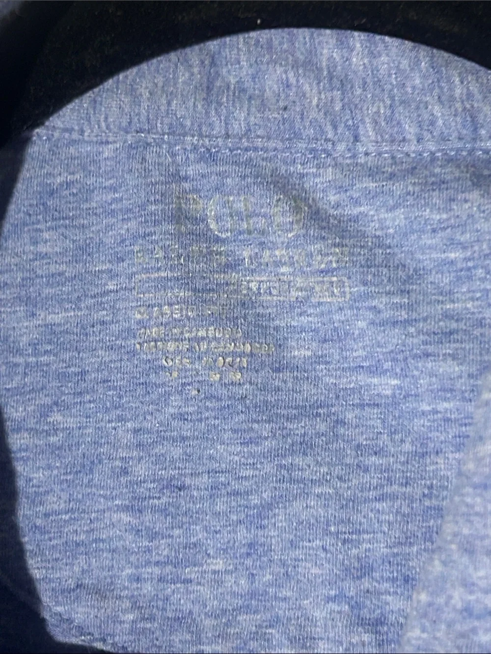 Ralph Lauren Polo Heathered Blue with Pocket and Navy Polo Horse Sz Medium